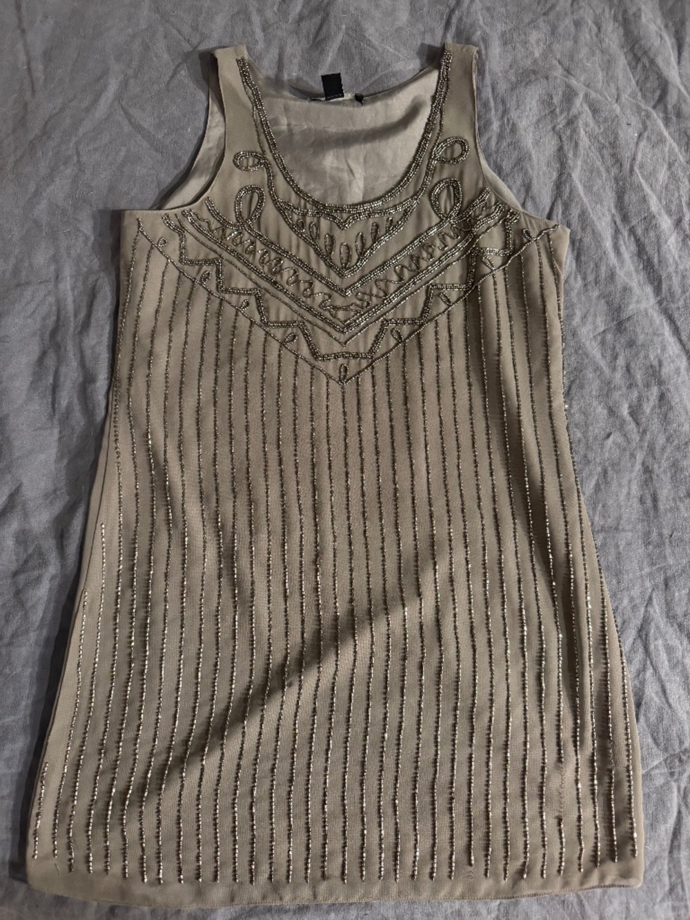 Flapper style gray dress